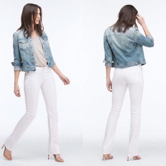 Ag Adriano Goldschmied Denim - AG | The Ballad White Slim Boot Cut Jean 24